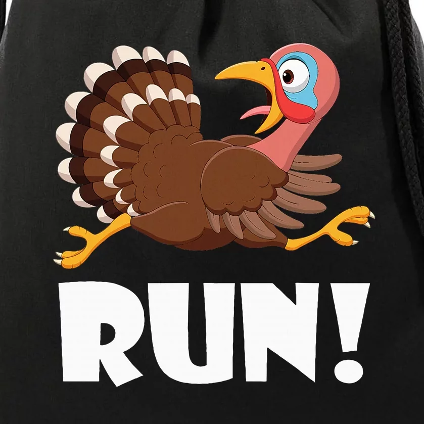 Turkey Trot Adult Running Costume Face Run Drawstring Bag