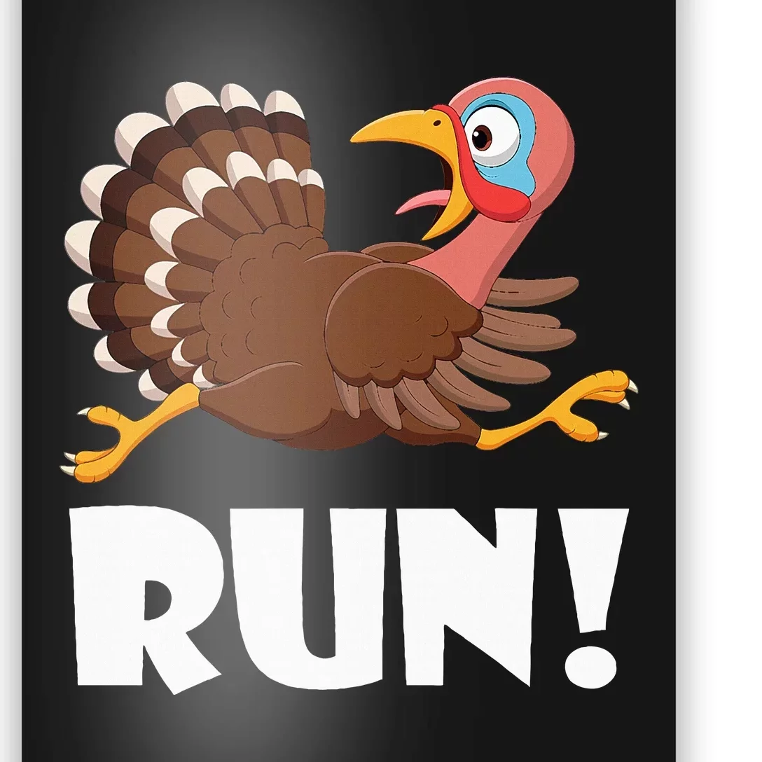 Turkey Trot Adult Running Costume Face Run Poster