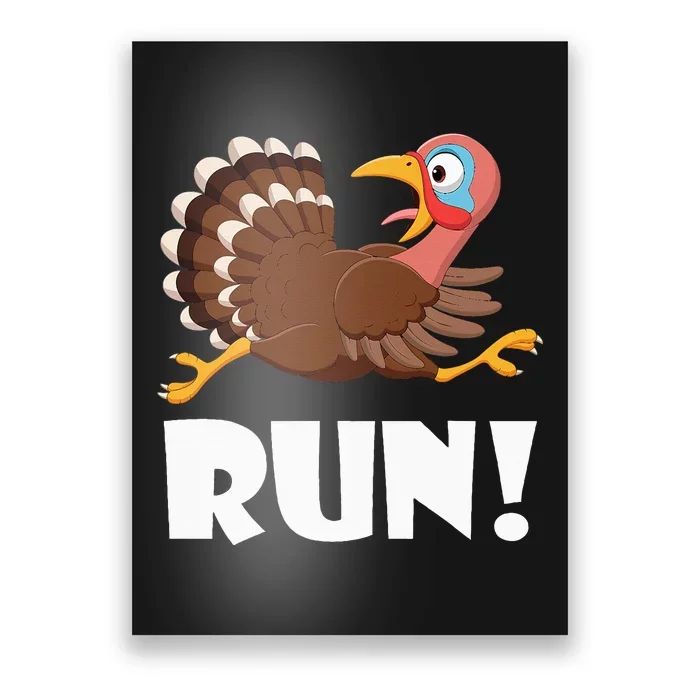 Turkey Trot Adult Running Costume Face Run Poster