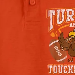 Thanksgiving Turkey And Touchdowns Football Dry Zone Grid Performance Polo