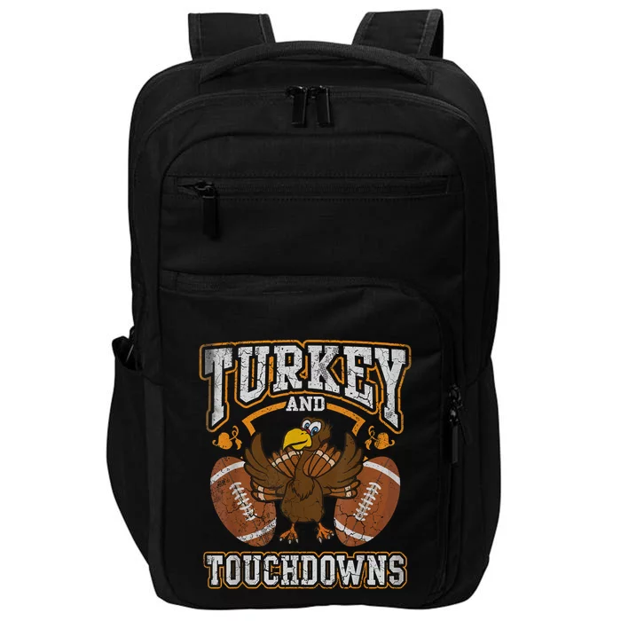 Thanksgiving Turkey And Touchdowns Football Impact Tech Backpack