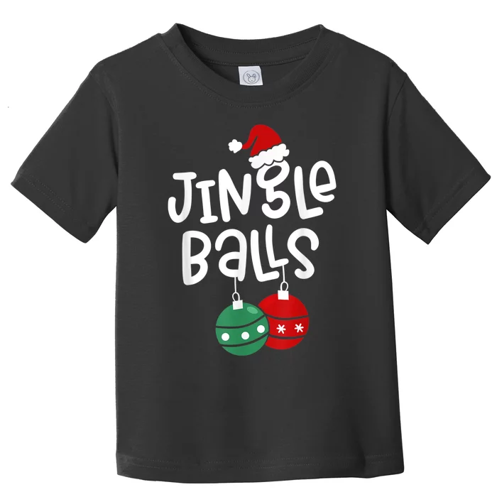 Tinsel Tits And Jingle Balls Funny Matching Christmas Couple Toddler T-Shirt