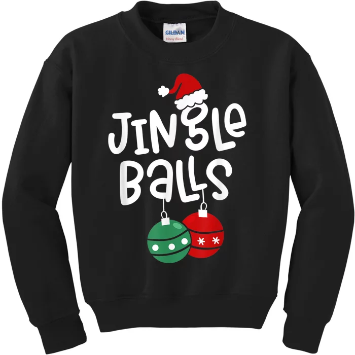 Tinsel Tits And Jingle Balls Funny Matching Christmas Couple Kids Sweatshirt