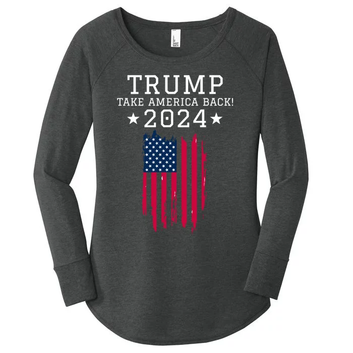 Donald Trump 2024 Take America Back USA United States Women's Perfect Tri Tunic Long Sleeve Shirt