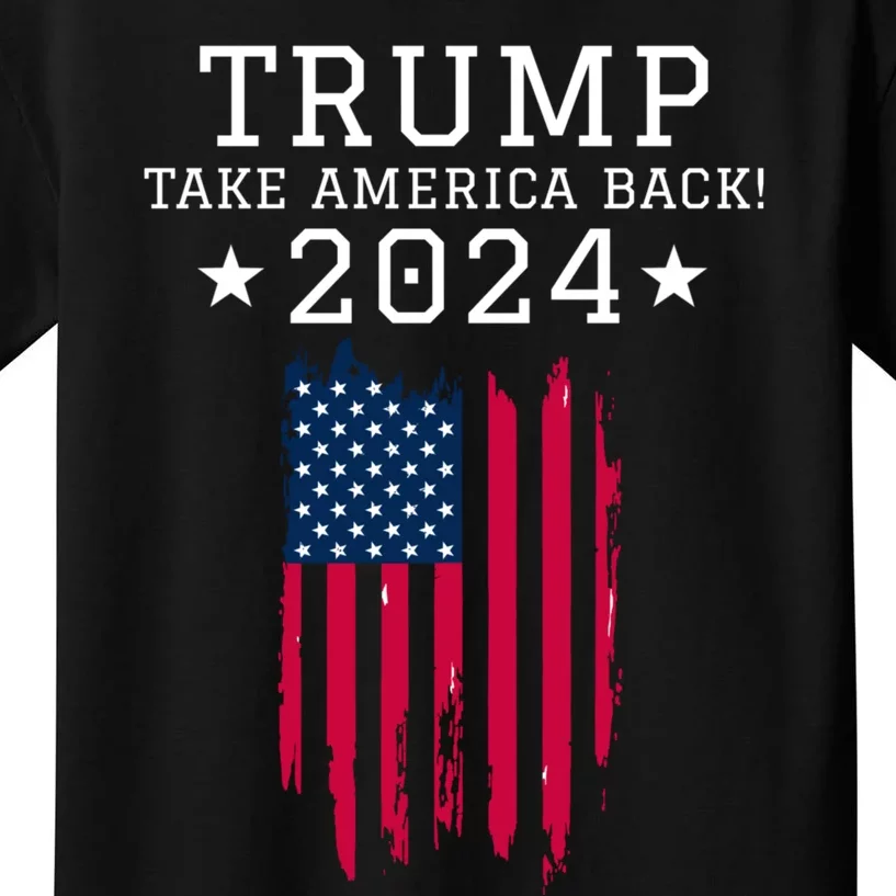 Donald Trump 2024 Take America Back USA United States Kids T-Shirt