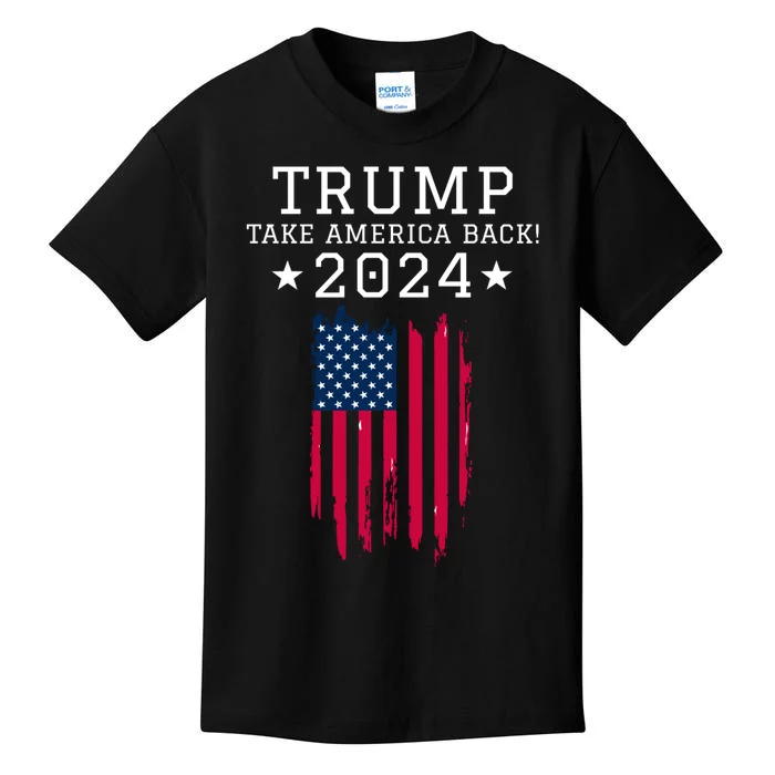 Donald Trump 2024 Take America Back USA United States Kids T-Shirt