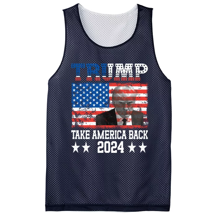 Trump Take America Back 2024 Mesh Reversible Basketball Jersey Tank