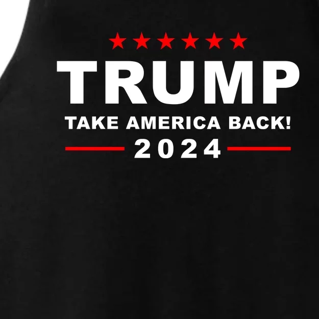 Trump Take America Back 2024 Election Ladies Tri-Blend Wicking Tank