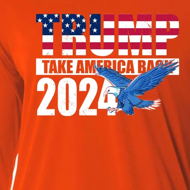 Trump Take America Back 2024 Eagle Cooling Performance Long Sleeve Crew