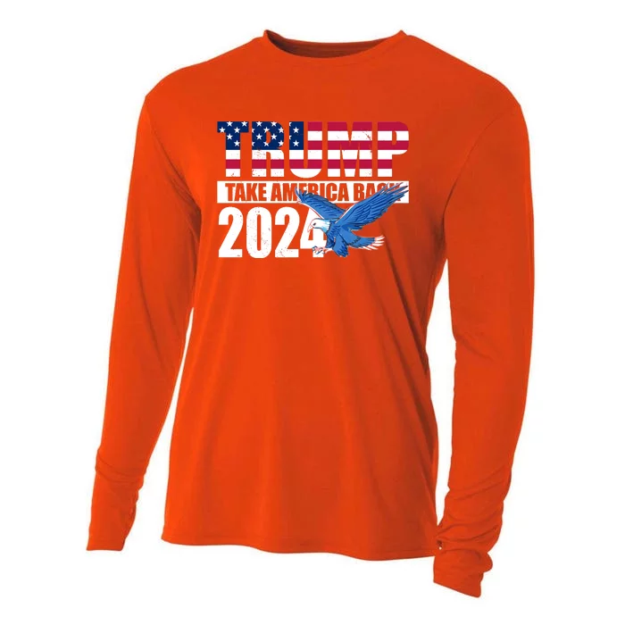 Trump Take America Back 2024 Eagle Cooling Performance Long Sleeve Crew