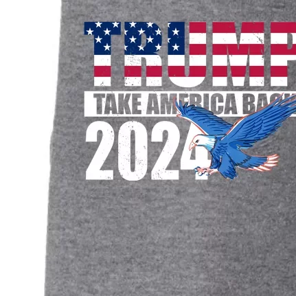 Trump Take America Back 2024 Eagle Doggie 3-End Fleece Hoodie