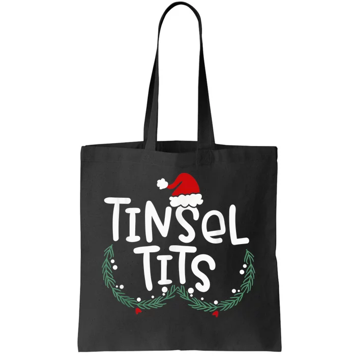 Tinsel Tits And Jingle Balls Funny Matching Christmas Couple Tote Bag