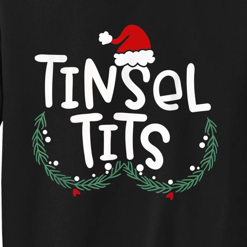 Tinsel Tits And Jingle Balls Funny Matching Christmas Couple Tall Sweatshirt