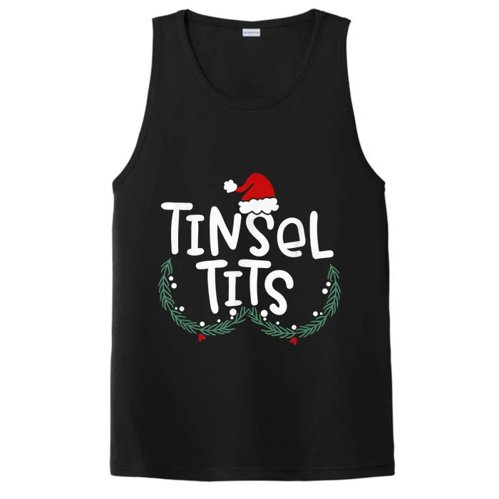 Tinsel Tits And Jingle Balls Funny Matching Christmas Couple Performance Tank