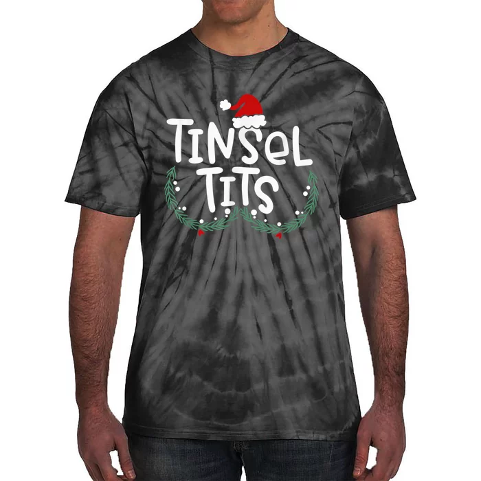 Tinsel Tits And Jingle Balls Funny Matching Christmas Couple Tie-Dye T-Shirt