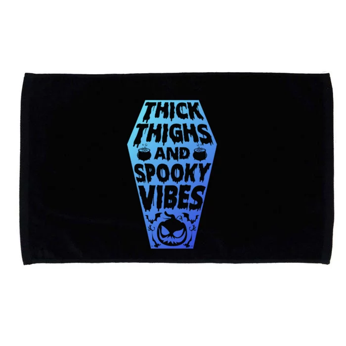 Thick Thighs And Spooky Vibes Halloween Costume Party Dress Gift Microfiber Hand Towel