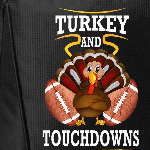 Thanksgiving Turkey And Touchdowns Football City Backpack