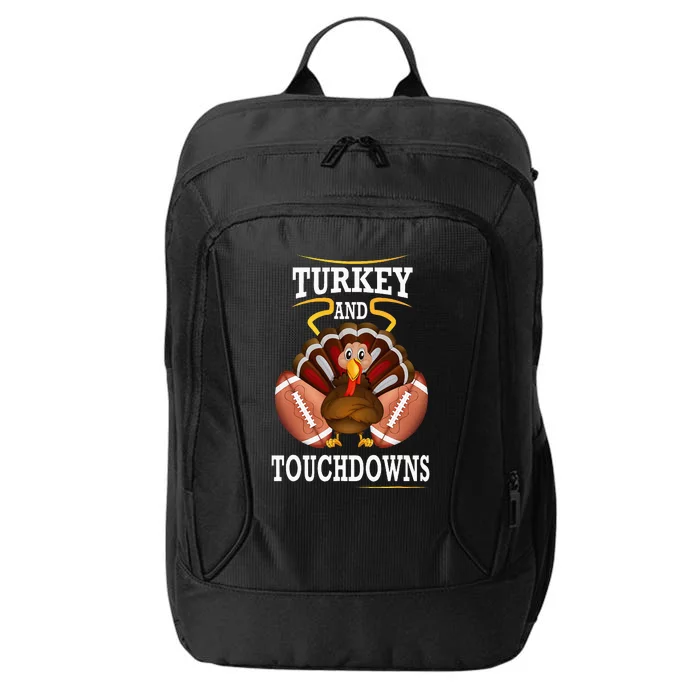 Thanksgiving Turkey And Touchdowns Football City Backpack