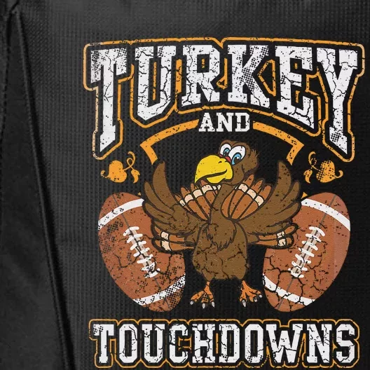 Thanksgiving Turkey And Touchdowns Football City Backpack