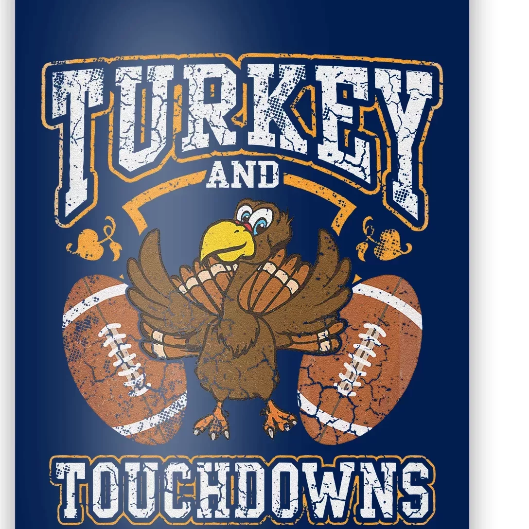 Thanksgiving Turkey And Touchdowns Football Poster