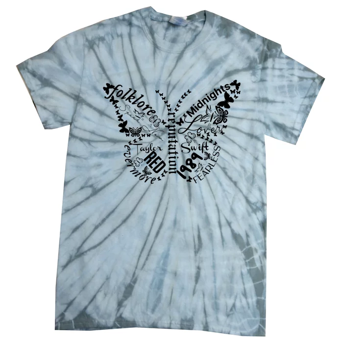 Taylor Ttpd Album Butterfly Silhouette Tie-Dye T-Shirt