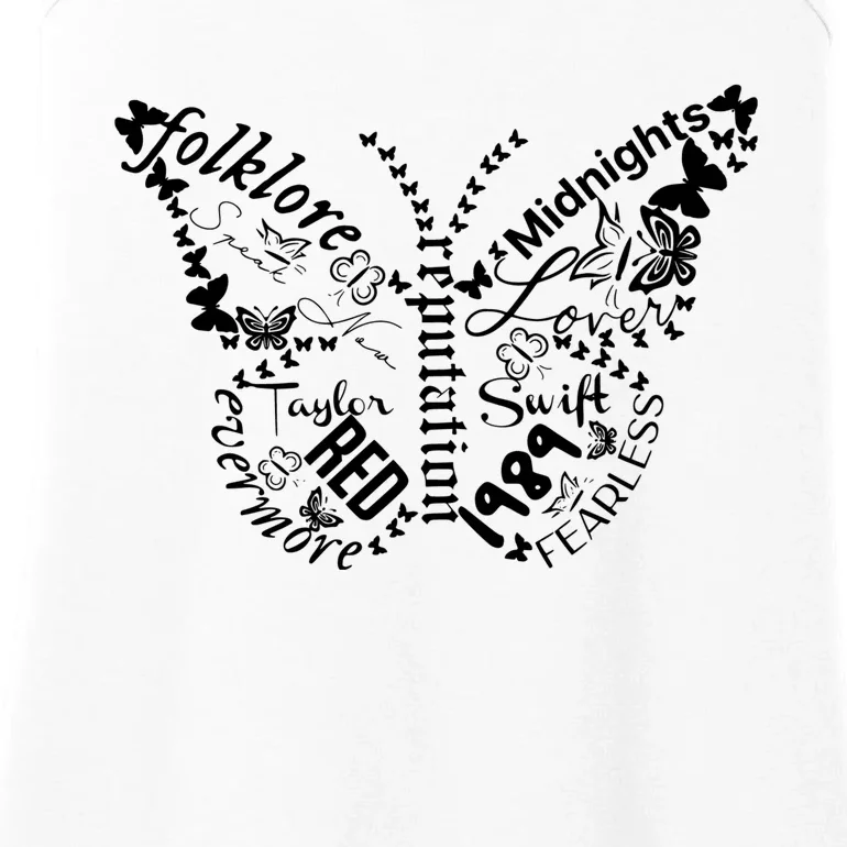 Taylor Ttpd Album Butterfly Silhouette Ladies Essential Tank