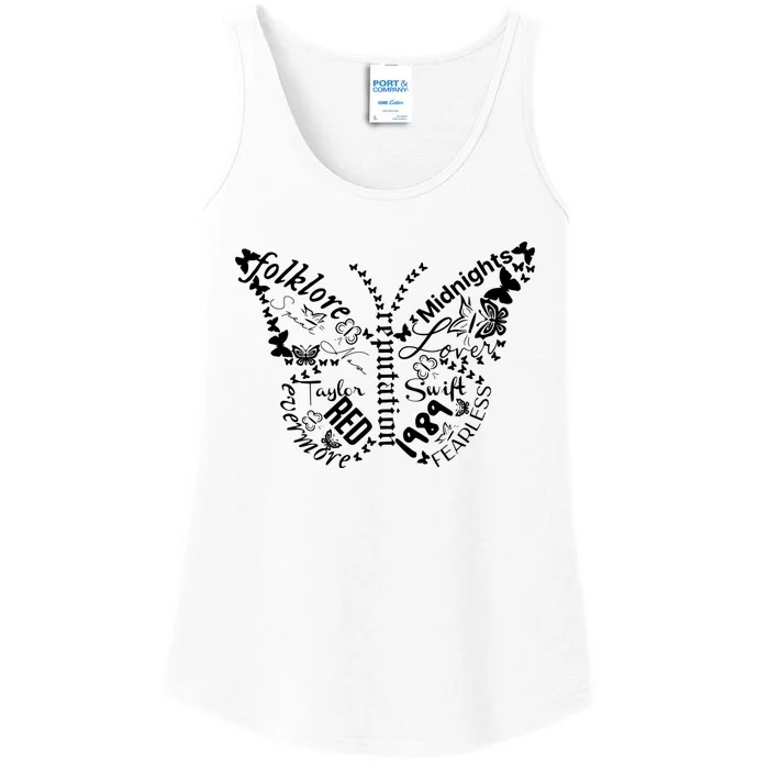 Taylor Ttpd Album Butterfly Silhouette Ladies Essential Tank