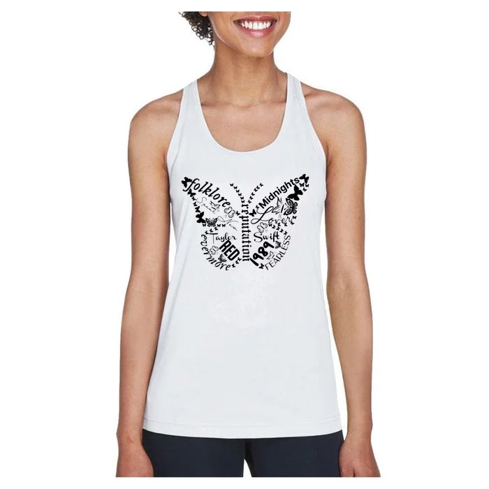 Taylor Ttpd Album Butterfly Silhouette Women's Racerback Tank