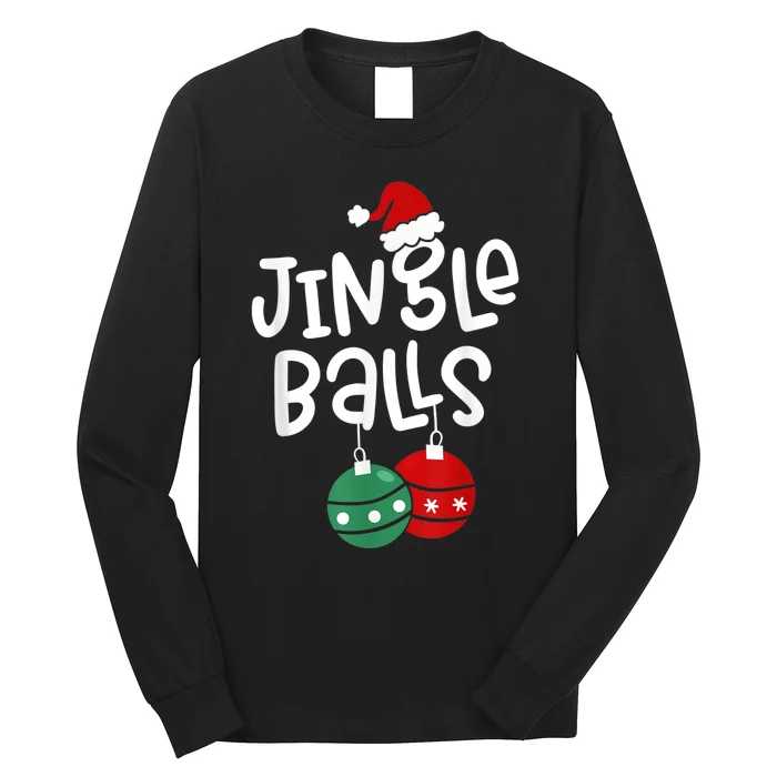 Tinsel Tits And Jingle Balls Funny Matching Christmas Couple Long Sleeve Shirt