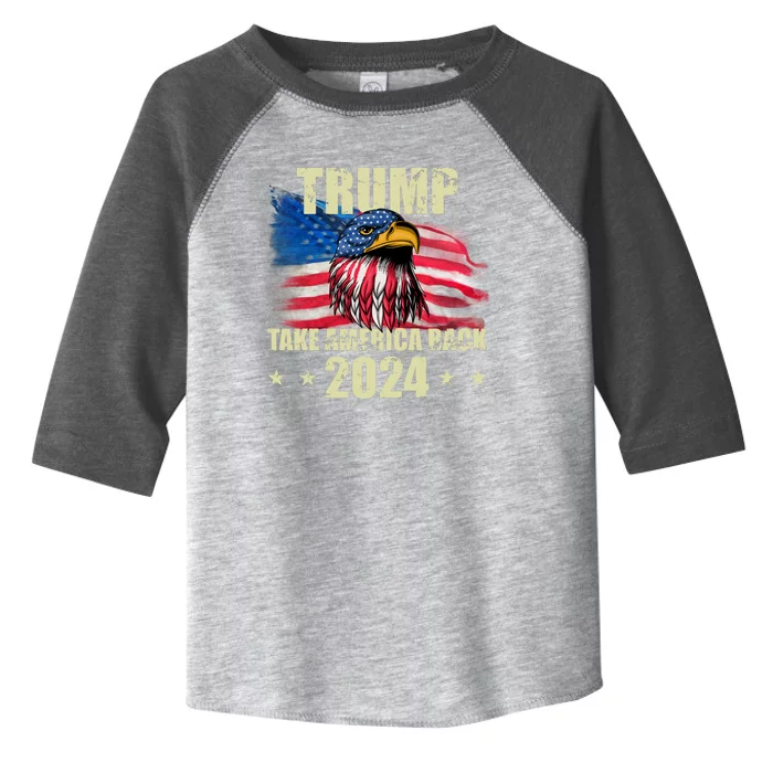 Trump Take America Back 2024 Eagle Usa Flag Toddler Fine Jersey T-Shirt