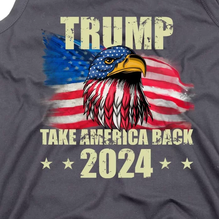 Trump Take America Back 2024 Eagle Usa Flag Tank Top