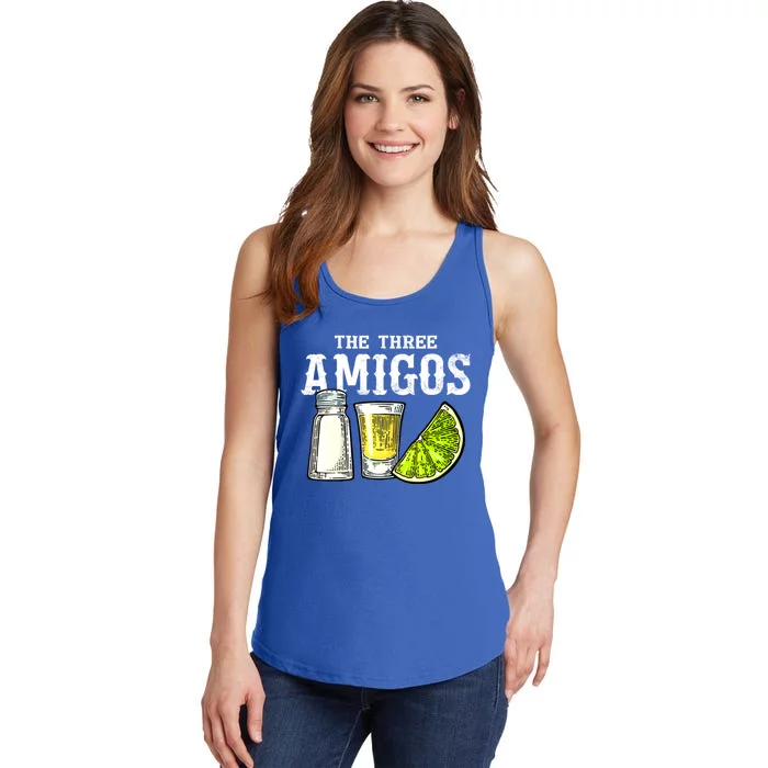 The Three Amigos Lime Salt Tequila Funny Cinco De Mayo Gifts Ladies Essential Tank