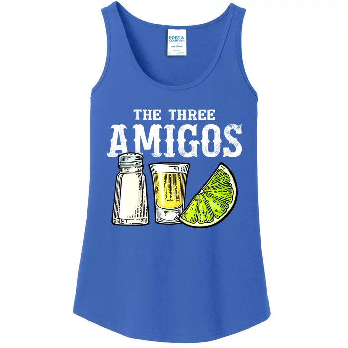 The Three Amigos Lime Salt Tequila Funny Cinco De Mayo Gifts Ladies Essential Tank