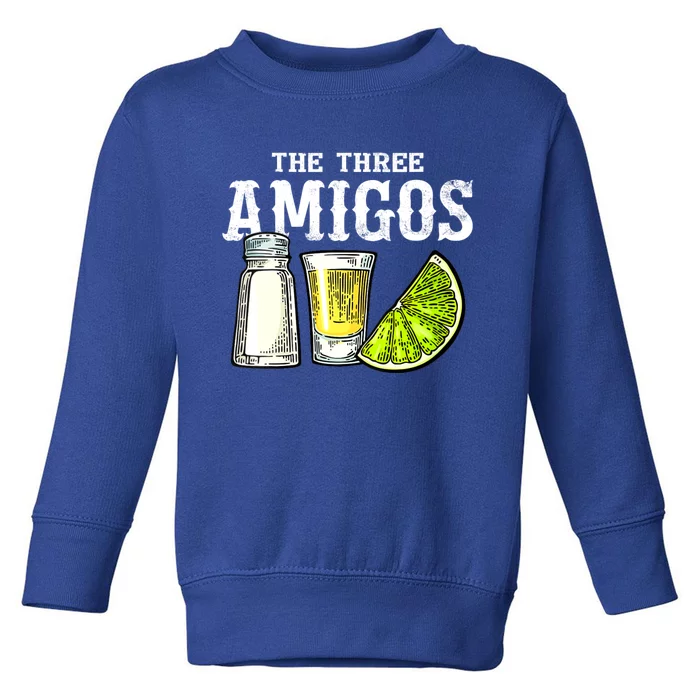 The Three Amigos Lime Salt Tequila Funny Cinco De Mayo Gifts Toddler Sweatshirt