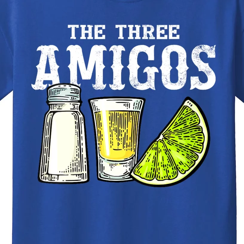 The Three Amigos Lime Salt Tequila Funny Cinco De Mayo Gifts Kids T-Shirt