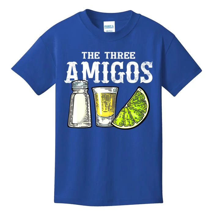 The Three Amigos Lime Salt Tequila Funny Cinco De Mayo Gifts Kids T-Shirt