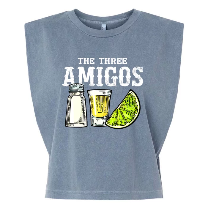 The Three Amigos Lime Salt Tequila Funny Cinco De Mayo Gifts Garment-Dyed Women's Muscle Tee