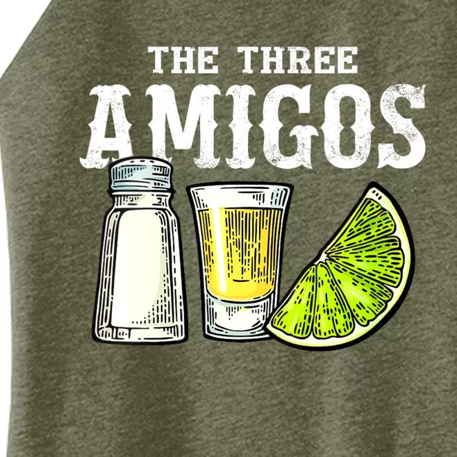 The Three Amigos Lime Salt Tequila Funny Cinco De Mayo Gifts Women’s Perfect Tri Rocker Tank