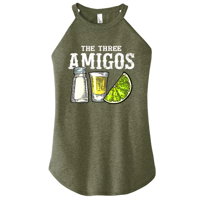 The Three Amigos Lime Salt Tequila Funny Cinco De Mayo Gifts Women’s Perfect Tri Rocker Tank