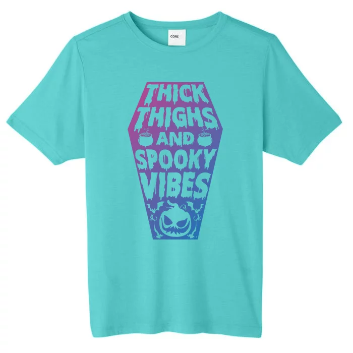 Thick Thighs And Spooky Vibes Halloween Costume Party Dress Gift ChromaSoft Performance T-Shirt