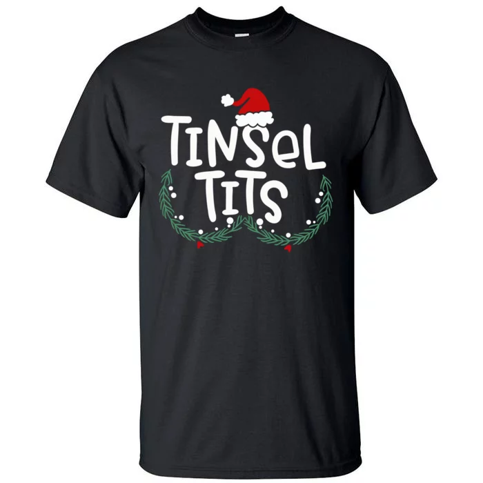 Tinsel Tits Jingle Balls Funny Matching Christmas Couple Chestnuts Tall T-Shirt