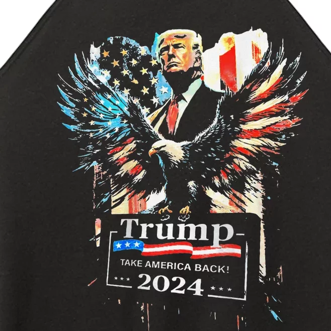 Trump Take America Back 2024 Eagle Us Flag Women’s Perfect Tri Rocker Tank