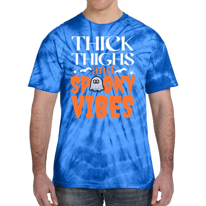 Thick Thighs And Spooky Vibes Halloween Costume Gift Tie-Dye T-Shirt