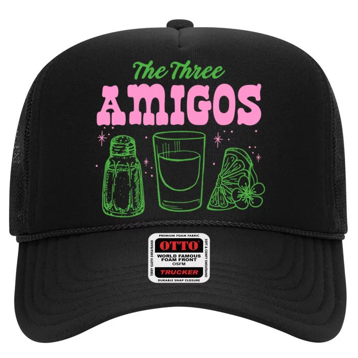 The Three Amigos Margarita Cocktail High Crown Mesh Trucker Hat