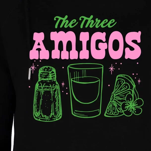 The Three Amigos Margarita Cocktail Womens Funnel Neck Pullover Hood