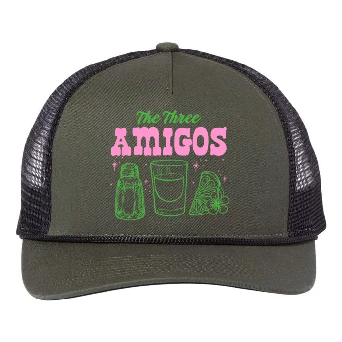 The Three Amigos Margarita Cocktail Retro Rope Trucker Hat Cap