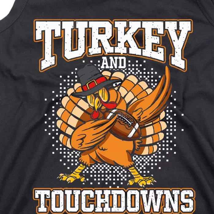 Thanksgiving Turkey And Touchdowns Football Tank Top