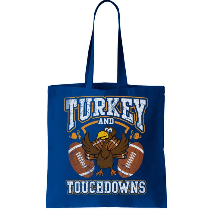 Thanksgiving Turkey And Touchdowns Football Gift Tote Bag