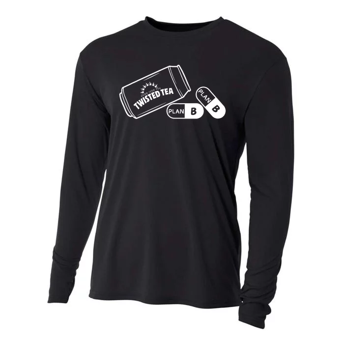 Twisted TeaS And Plan B Funny Design Cooling Performance Long Sleeve Crew