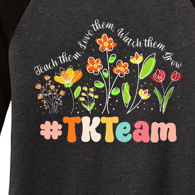 TK Team Appreciation Week Teacher Back to School Women's Tri-Blend 3/4-Sleeve Raglan Shirt